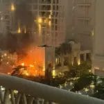 Нов напад на Иран врз Дубаи, гори луксузен хотел: Снимен е моментот на ударот (ВИДЕО)